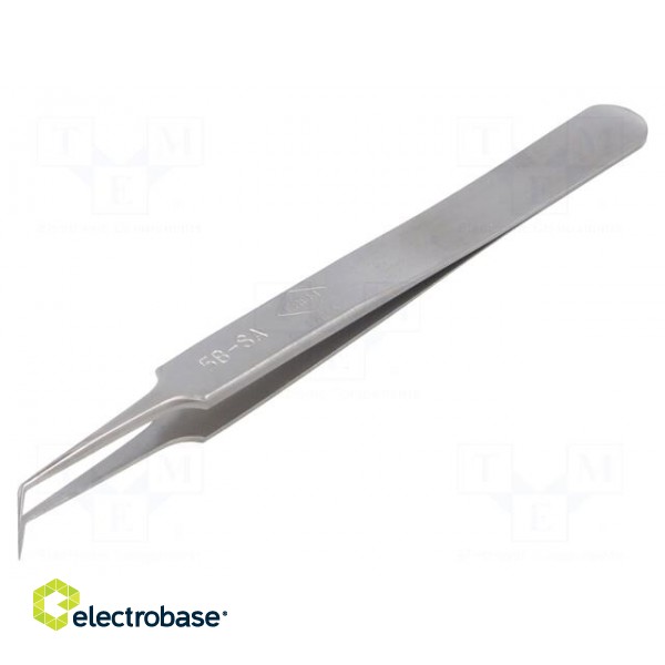 Tweezers | 115mm | for precision works | Blades: narrow,curved | 12g image 1