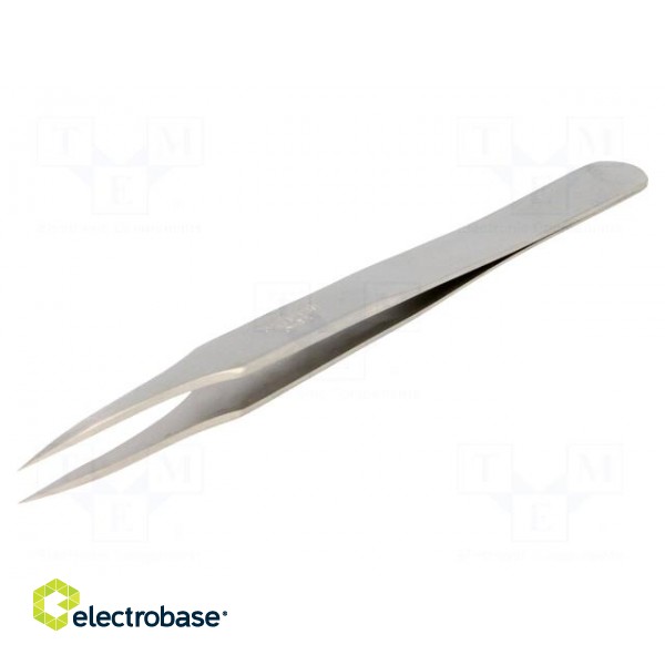 Tweezers | 115mm | for precision works | Blades: straight,narrow paveikslėlis 1