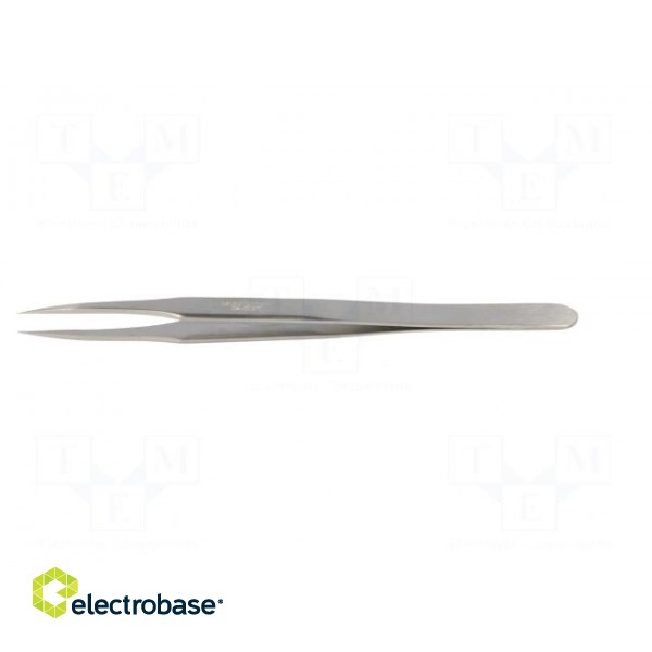 Tweezers | 115mm | for precision works | Blades: straight,narrow image 3