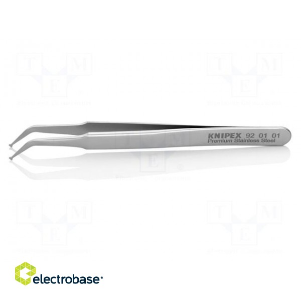 Tweezers | 115mm | for precision works,SMD | Blades: curved