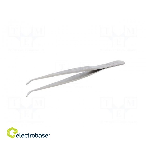 Tweezers | 115mm | SMD | Blades: curved | Blade tip shape: hook image 2