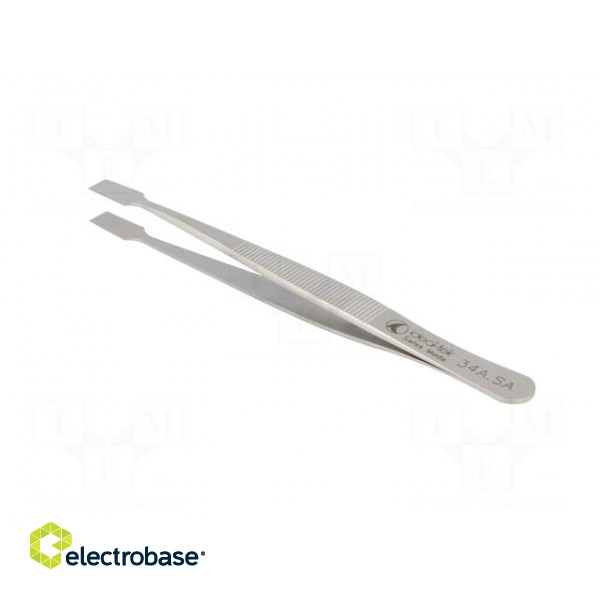 Tweezers | 120mm | Blades: straight | Blade tip shape: flat image 4