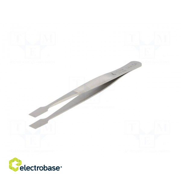 Tweezers | 120mm | Blades: straight | Blade tip shape: flat image 2