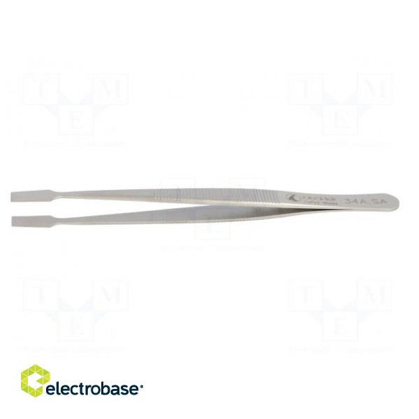 Tweezers | 120mm | Blades: straight | Blade tip shape: flat image 3