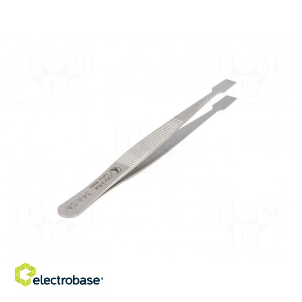 Tweezers | 120mm | Blades: straight | Blade tip shape: flat image 6