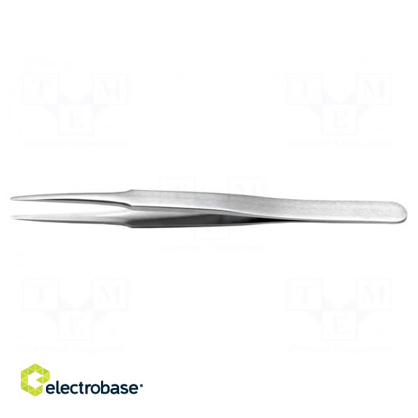 Tweezers | 120mm | for precision works | Blade tip shape: flat