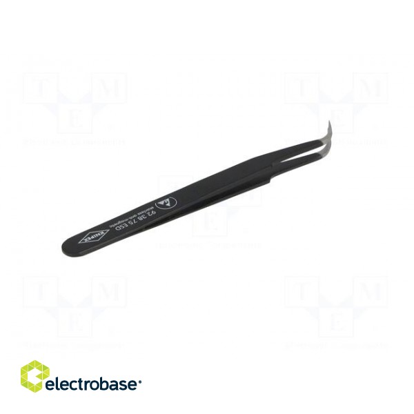 Tweezers | 120mm | for precision works | Blades: curved | ESD | 17g paveikslėlis 6