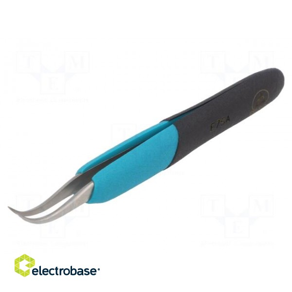 Tweezers | 120mm | for precision works | Blades: curved | insulated