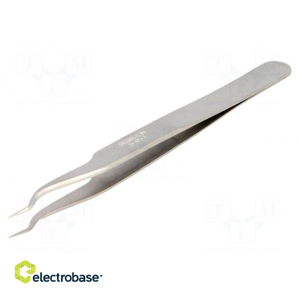 Tweezers | 120mm | for precision works | Blades: narrow,curved фото 1