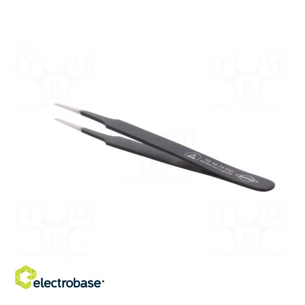 Tweezers | 120mm | for precision works | Blades: narrowed | ESD | 19g image 4
