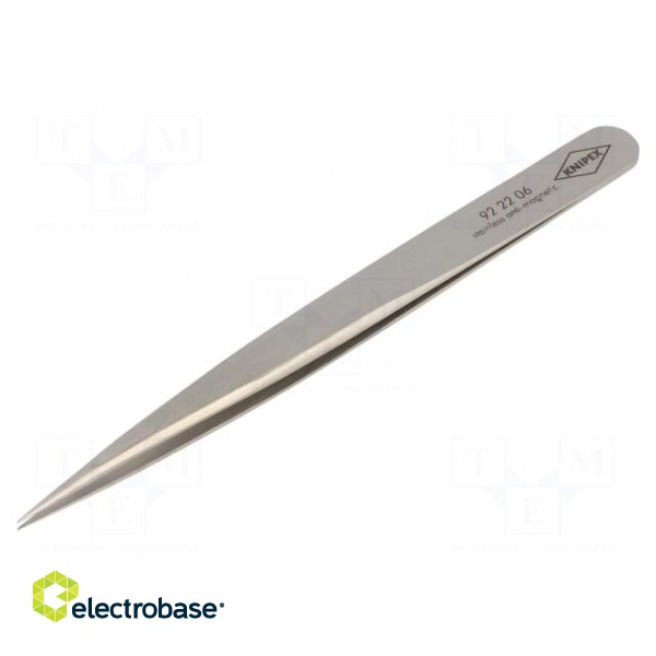 Tweezers | 120mm | for precision works | Blades: straight фото 1