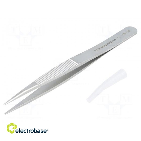 Tweezers | 120mm | for precision works | Blade tip shape: sharp image 1