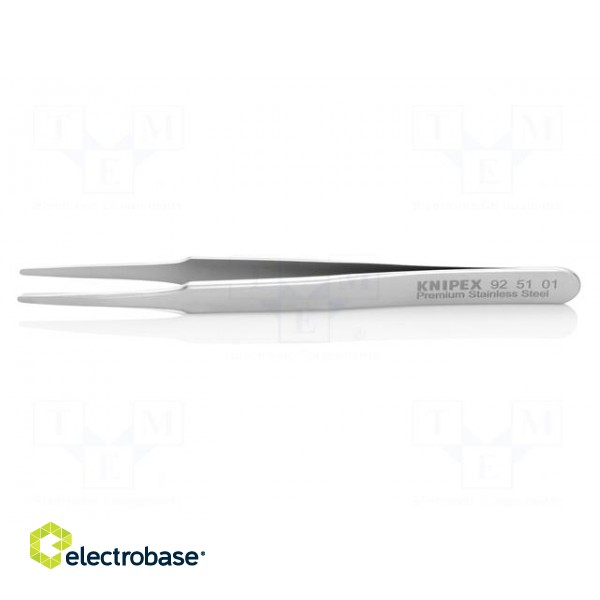 Tweezers | 120mm | for precision works | Blade tip shape: rounded