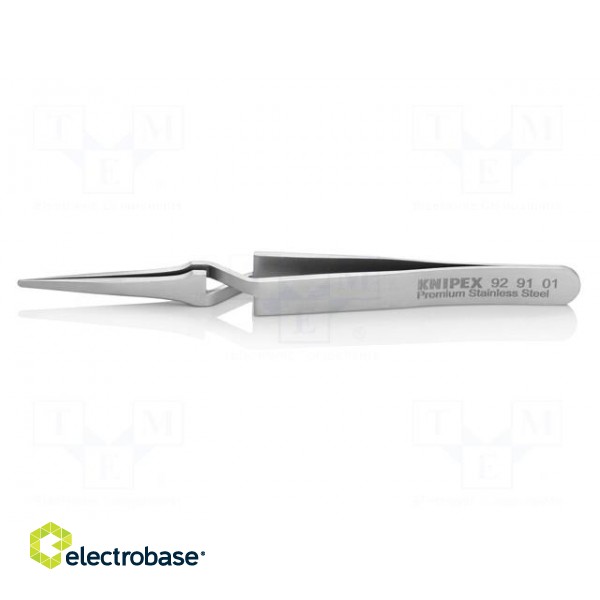 Tweezers | 120mm | for precision works | Blade tip shape: rounded