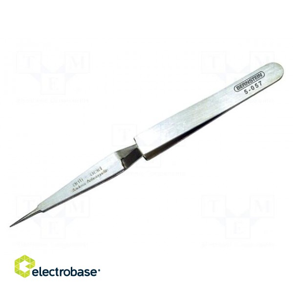 Tweezers | 120mm | for precision works | Blades: straight,elongated