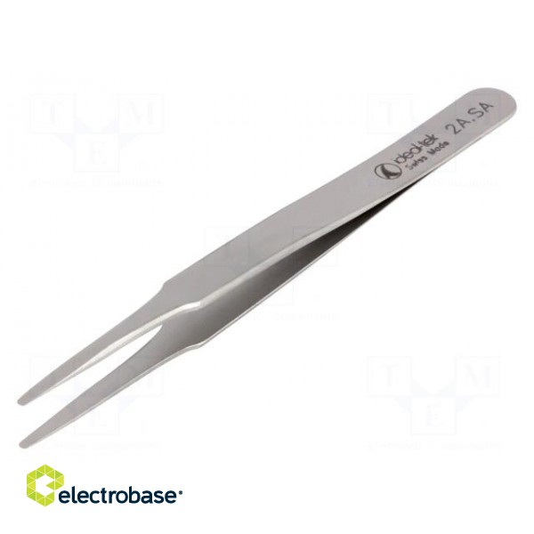 Tweezers | 120mm | for precision works | Blades: straight,narrowed