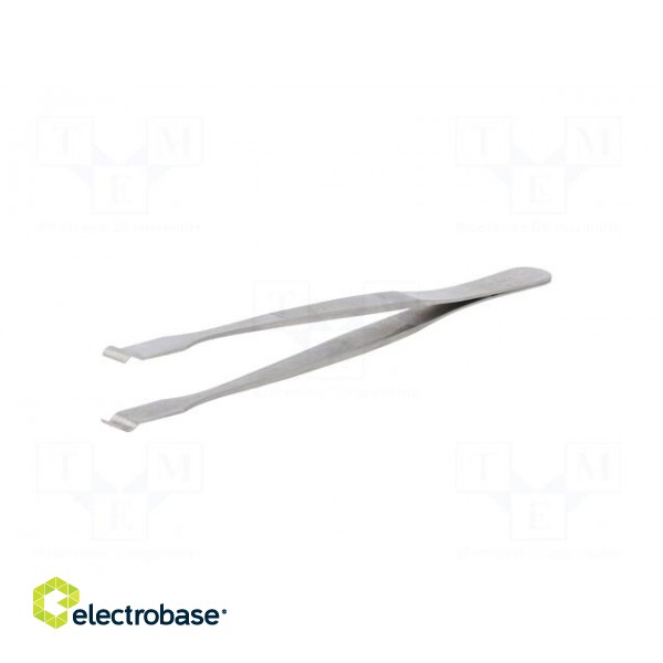 Tweezers | 120mm | SMD | Blades: wide | Blade tip shape: hook фото 2
