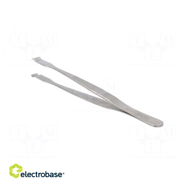 Tweezers | 120mm | SMD | Blades: wide | Blade tip shape: hook фото 4
