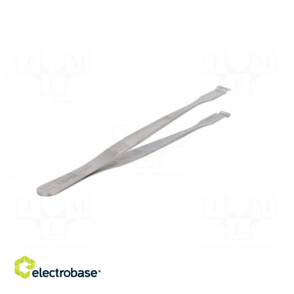 Tweezers | 120mm | SMD | Blades: wide | Blade tip shape: hook фото 6