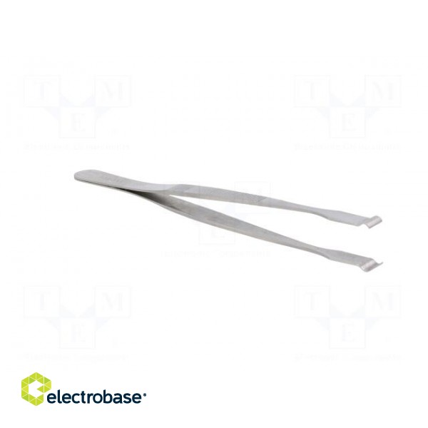 Tweezers | 120mm | SMD | Blades: wide | Blade tip shape: hook image 8