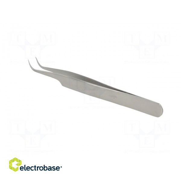 Tweezers | 120mm | universal | Blades: curved | Blade tip shape: sharp image 4
