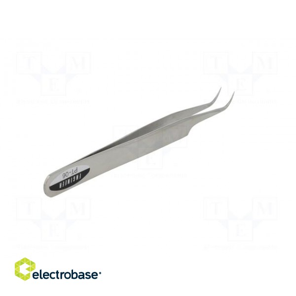 Tweezers | 120mm | universal | Blades: curved | Blade tip shape: sharp фото 6