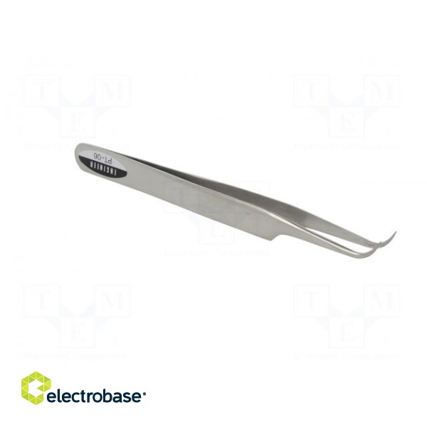 Tweezers | 120mm | universal | Blades: curved | Blade tip shape: sharp фото 8