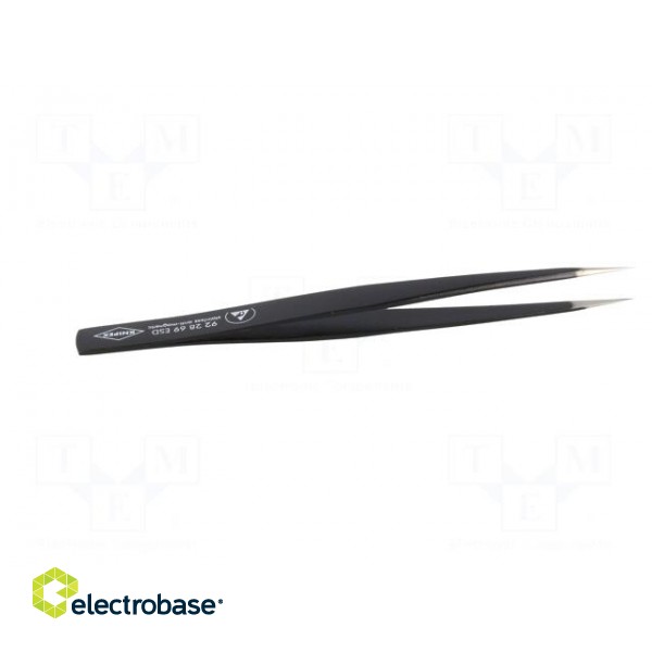 Tweezers | 130mm | Blades: straight | Blade tip shape: sharp | V: ESD фото 7