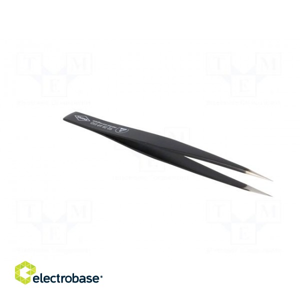 Tweezers | 130mm | Blades: straight | Blade tip shape: sharp | V: ESD фото 8