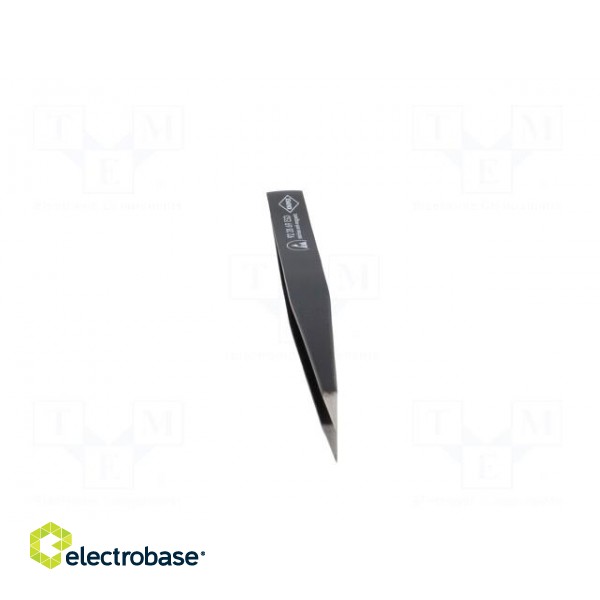 Tweezers | 130mm | Blades: straight | Blade tip shape: sharp | V: ESD фото 9