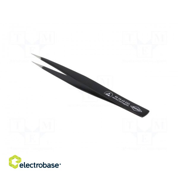Tweezers | 130mm | Blades: straight | Blade tip shape: sharp | V: ESD image 4