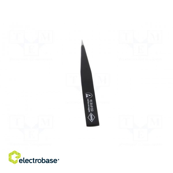 Tweezers | 130mm | Blades: straight | Blade tip shape: sharp | V: ESD фото 5