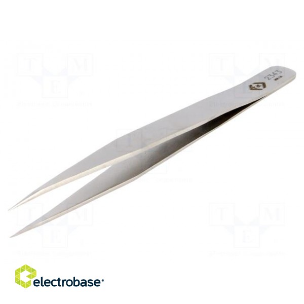 Tweezers | 130mm | for precision works | Blades: elongated,narrow фото 1