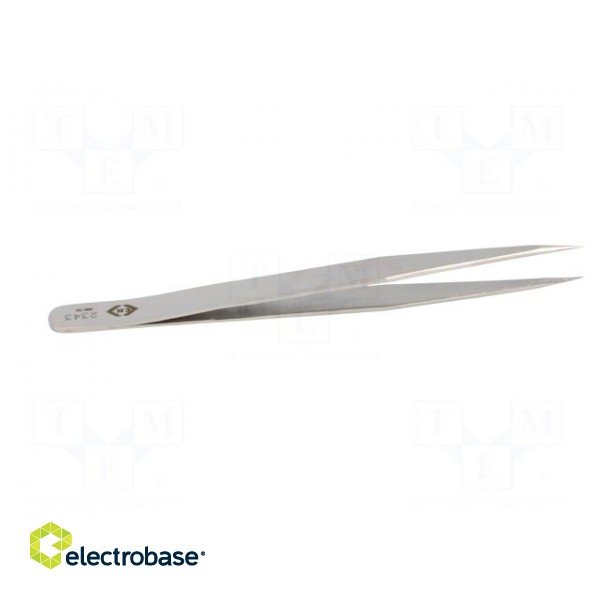 Tweezers | 130mm | for precision works | Blades: elongated,narrow image 7