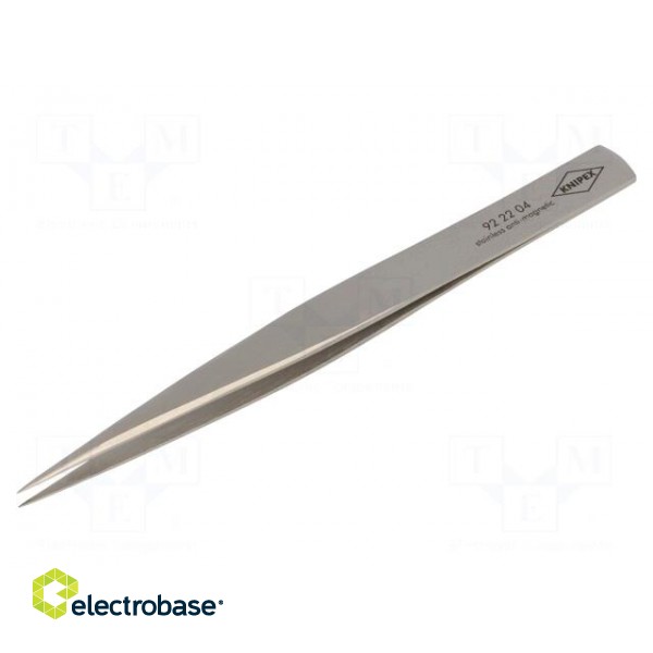 Tweezers | 130mm | for precision works | Blades: straight image 1