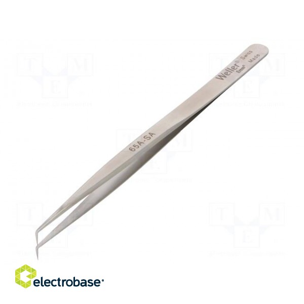 Tweezers | 140mm | for precision works | Blades: narrow,curved image 1