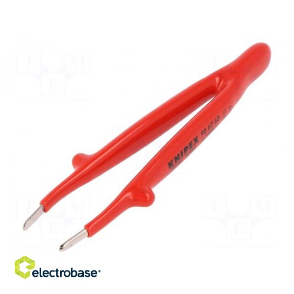 Tweezers | 145mm | in the electronics industry | Blades: straight фото 1