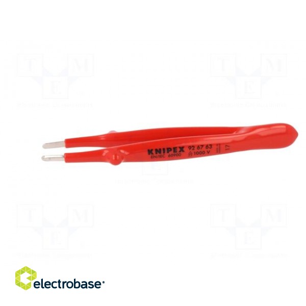 Tweezers | 145mm | in the electronics industry | Blades: straight image 3
