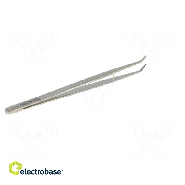 Tweezers | 150mm | for precision works | Blades: curved фото 6