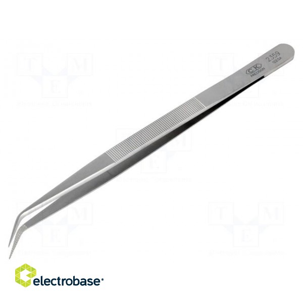 Tweezers | 150mm | for precision works | Blade tip shape: sharp image 1