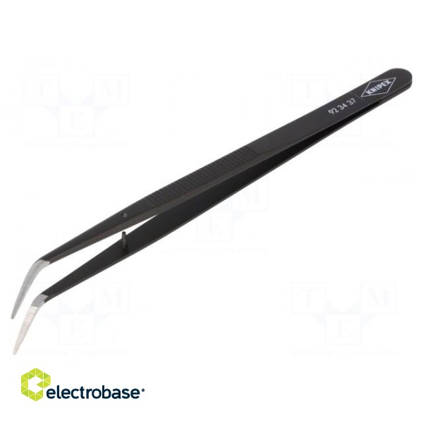 Tweezers | 155mm | for precision works | Blades: curved фото 1