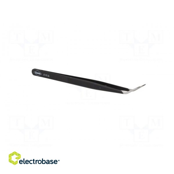 Tweezers | 155mm | for precision works | Blades: curved | black image 8