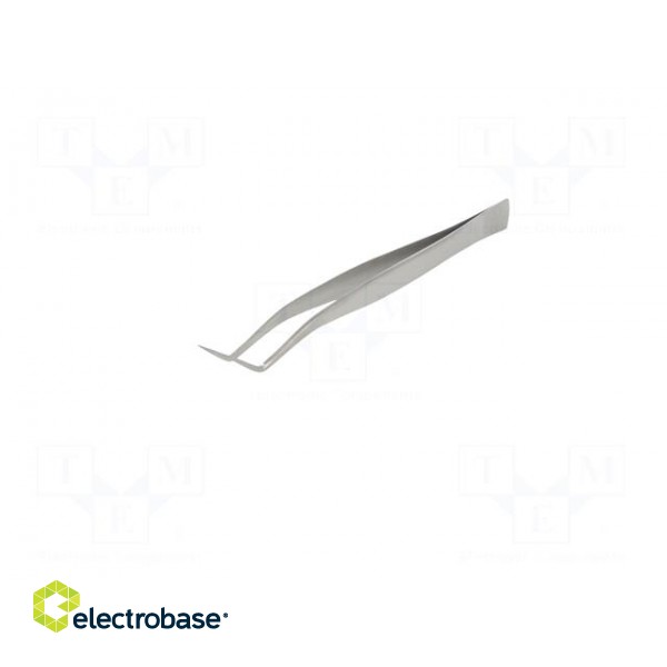 Tweezers | 160mm | universal | Blades: curved | Blade tip shape: sharp image 2