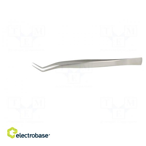 Tweezers | 160mm | universal | Blades: curved | Blade tip shape: sharp image 3