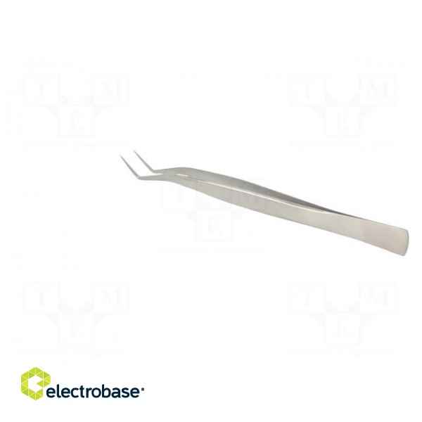 Tweezers | 160mm | universal | Blades: curved | Blade tip shape: sharp image 4
