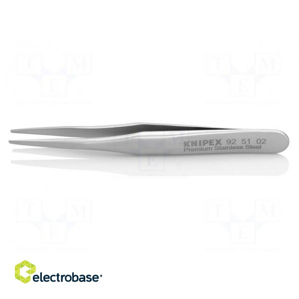 Tweezers | 70mm | for precision works | Blade tip shape: rounded