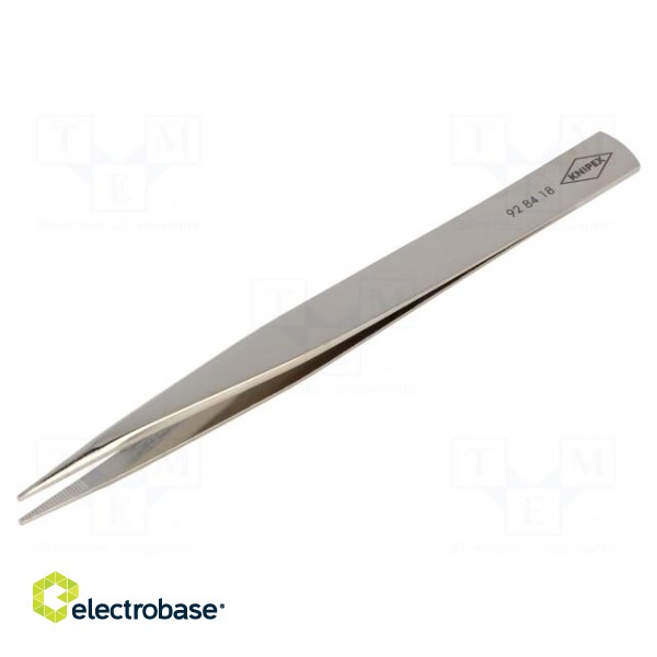 Tweezers | Tweezers len: 125mm | Blades: straight | Tipwidth: 0.9mm image 1