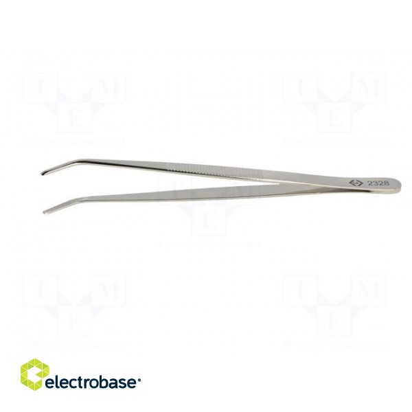 Tweezers | Tweezers len: 155mm | Blades: curved | Tipwidth: 2mm image 3