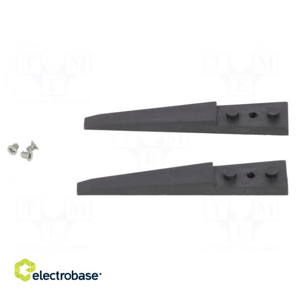 Kit of tips | Blade tip shape: flat | Tweezers len: 40mm | ESD | 2pcs.