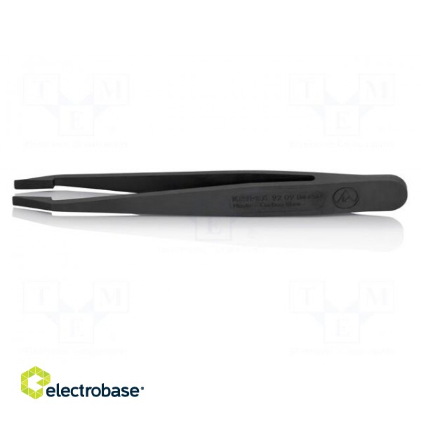 Tweezers | Blade tip shape: rounded | Tweezers len: 115mm | ESD